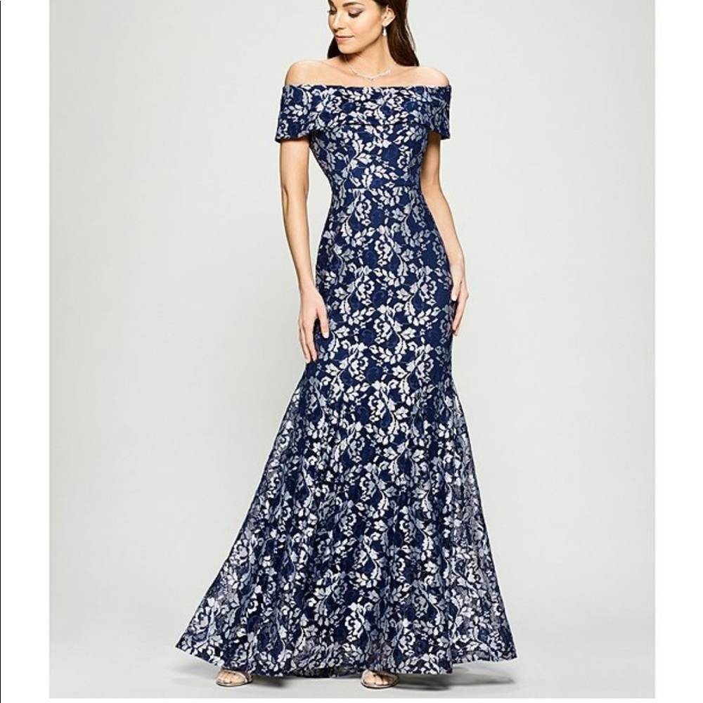 Betsy & Adam Floral Laced Gown